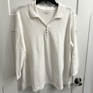 Croft & Barrow Women’s Long Sleeved White Top XXL